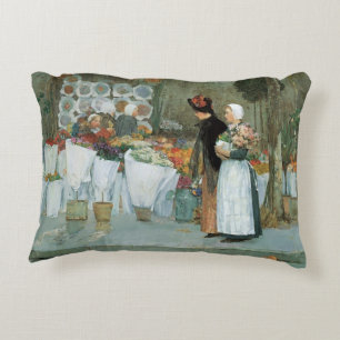 Bei dem Floristen von Childe Hassam, Vintage Fine  Dekokissen