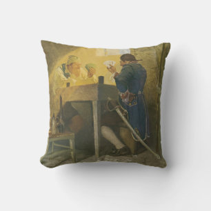 Bei den Karten in Clunys Käfig von NC Wyeth Kissen