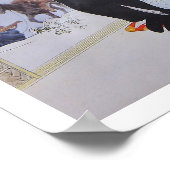 Bei den Nachbarn vorbeischauen - Collage-Kunst Poster (Ecke)