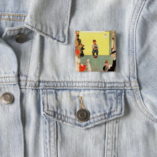 Bei den Vets von Norman Rockwell Button (Beispiel)