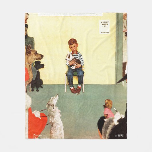 Bei den Vets von Norman Rockwell Fleecedecke (Vorderseite)