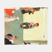 Bei den Vets von Norman Rockwell Fleecedecke (Vorderseite (Horizontal))