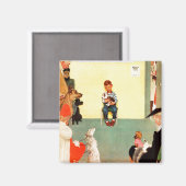 Bei den Vets von Norman Rockwell Magnet (Vorderseite/Rückseite)