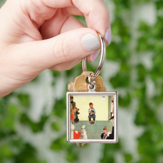 Bei den Vets von Norman Rockwell Schlüsselanhänger (Hand)