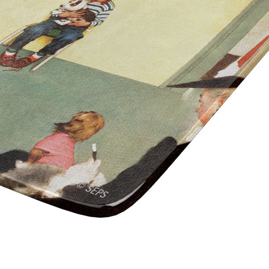 Bei den Vets von Norman Rockwell Schneidebrett (Ecke)