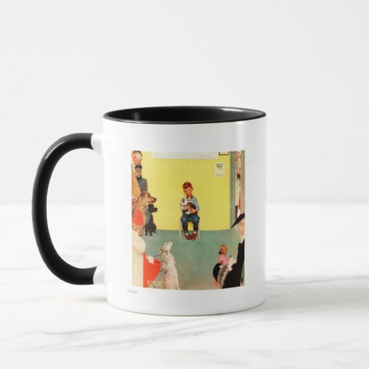 Bei den Vets von Norman Rockwell Tasse (Links)