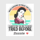 Bei der Auswahl zwischen zwei Evils Aufkleber (Blatt)