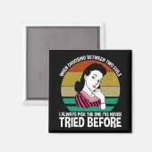 Bei der Auswahl zwischen zwei Evils Magnet (Vorderseite/Rückseite)