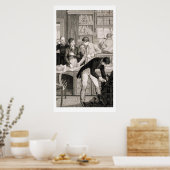 bei der Bank, c.1800 (Gravieren) Poster (Küche)