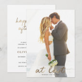 Bei der letzten Hochzeit Ankündigung und Einladung (Vorne/Hinten)