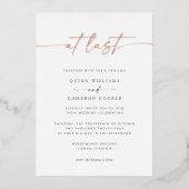 Bei der letzten Hochzeitsreise Folieneinladung (Vorderseite)