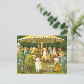 Bei der Merry Go-Runde Postkarte (Stehend Vorderseite)