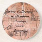 Bei der Weinsammlung geht es um Qualität über Qual Sandstein Untersetzer (Vorne)