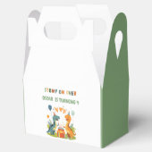 "Bei Dinosaurier zum Geburtstag anhalten Geschenkschachtel (Geöffnet)