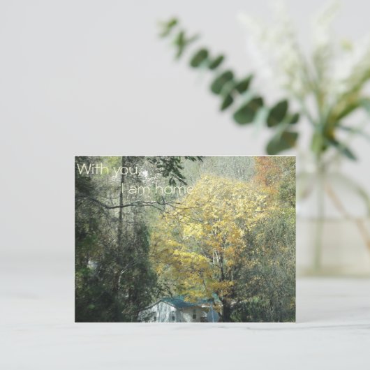 Bei dir bin ich Zuhause. Postkarte (Stehend Vorderseite)