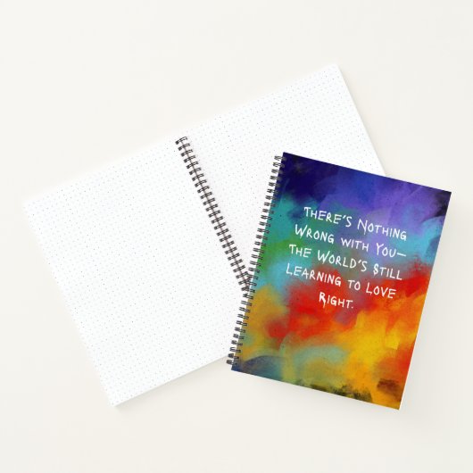 "Bei dir ist nichts falsch" SpiralNotebook Notizblock (Innenseite)