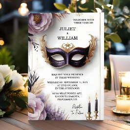 Bei Dress Code Prom Kostümmasquerade Ball Hochzeit Einladung