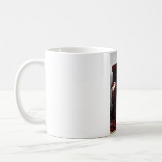 Bei einer Erholung, Ilya Repin Kaffeetasse (Links)