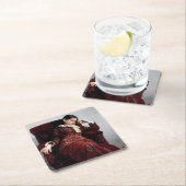 Bei einer Erholung, Ilya Repin Rechteckiger Pappuntersetzer (Vor Ort)