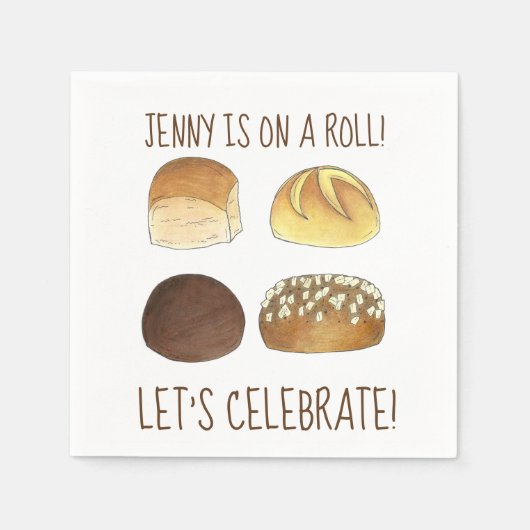 Bei einer Roll Let's feiern Glückwunsch Party Serviette (Vorderseite)