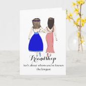 Bei Freundschaft geht es nicht darum, wen du am lä Karte (Gelbe Blume)