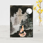 bei Frieden ~ Fox und Vollmond-Wald Karte (Gelbe Blume)