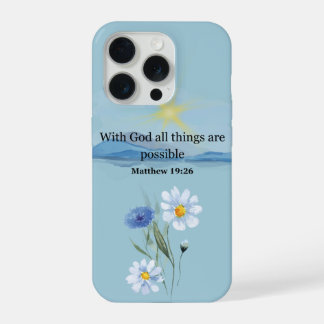 Bei Gott sind alle Dinge möglich – Matthäus 19:26 iPhone 15 Pro Hülle