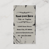 bei grauer Skelettkarte Visitenkarte (Rückseite)