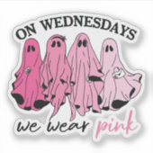 Bei Hochzeiten tragen wir eine rosa Geisterbande Aufkleber (Vorderseite)