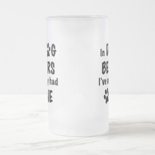 Bei Hundbienen hatte ich nur eine Mattglas Bierglas (Mittel)