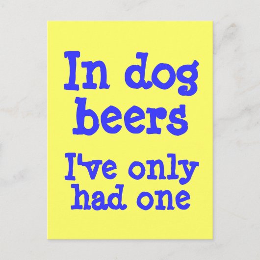 Bei Hundebären hatte ich nur einen Postkarte (Vorderseite)