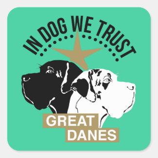 Bei Hunden vertrauen wir auf Great Dane Aufkleber