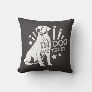 Bei Hunden vertrauen wir Grafik Kissen