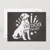 Bei Hunden vertrauen wir Postkarte (Vorne/Hinten)
