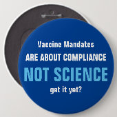 Bei Impfmandaten geht es um Einhaltung der Vorschr Button (Vorne & Hinten)