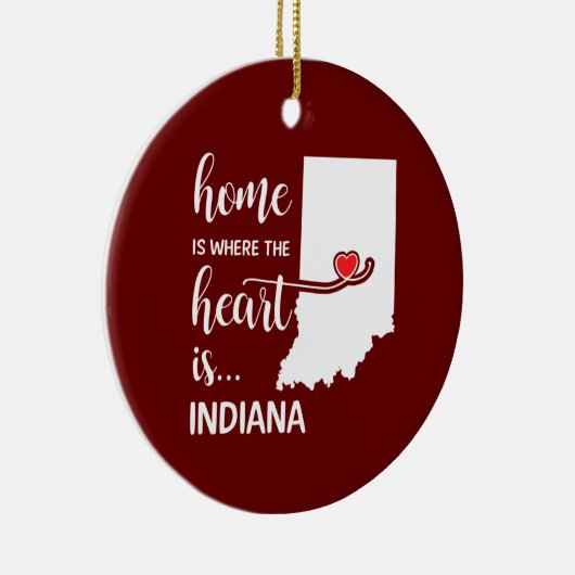 Bei Indiana Zuhause ist das Herz Keramik oder Name Ornament (Rechts)