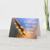 Bei Krebs oder schweren Krankheiten gut werden Karte (Vorderseite)