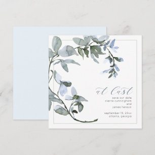Bei Last Greenery Powder Blue Floral Save The Date