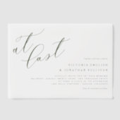 Bei Last Terracotta Moderne Kalligrafie Hochzeit Pergament Einladungen (Vorderseite)