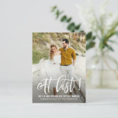 Bei letzter Hochzeit speichern Sie das Datum der P Ankündigungspostkarte (Stehend Vorderseite)