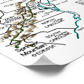 Bei Logo Appalachian Trail Wanderkarte  Poster (Ecke)