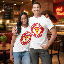 Bei Pizza verehren wir die Kruste Lustiger Wortwit T-Shirt
