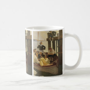 Bei Queen's Ferry von NC Wyeth, Vintage Piraten Kaffeetasse