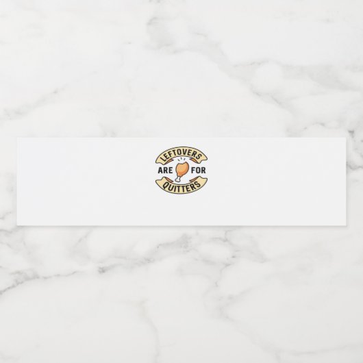 Bei Quittern sind die Rückhalteeinrichtungen wesen Wasserflaschenetikett (Einzelnes Label)