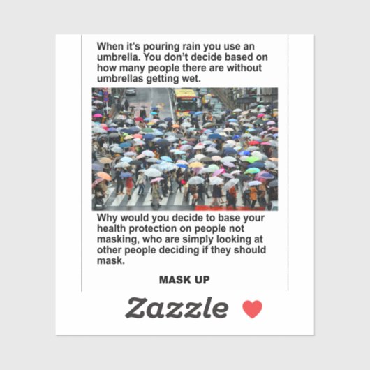 Bei Regen verwenden Sie einen Vinyl-Schirm Aufkleber (Blatt)