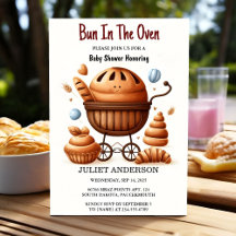 Bei Retro Boho Kuchen Bun in Oven Baby Dusche