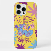 BEI SICH SELBST PATIENT SEIN, SELBST LIEBE CARTOON iPhone HÜLLE (Rückseite)
