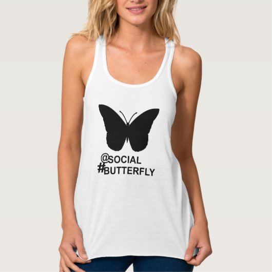 Bei Social Hashtag Butterfly [Bold] Tank Top (Vorderseite)