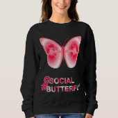 Bei Social Hashtag Butterfly Sweatshirt (Vorderseite)