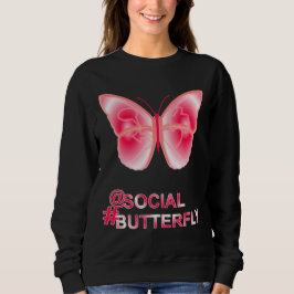Bei Social Hashtag Butterfly Sweatshirt